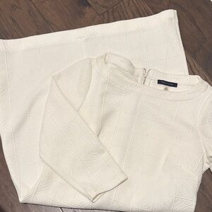 Tommy Hilfiger Cream Textured Dress